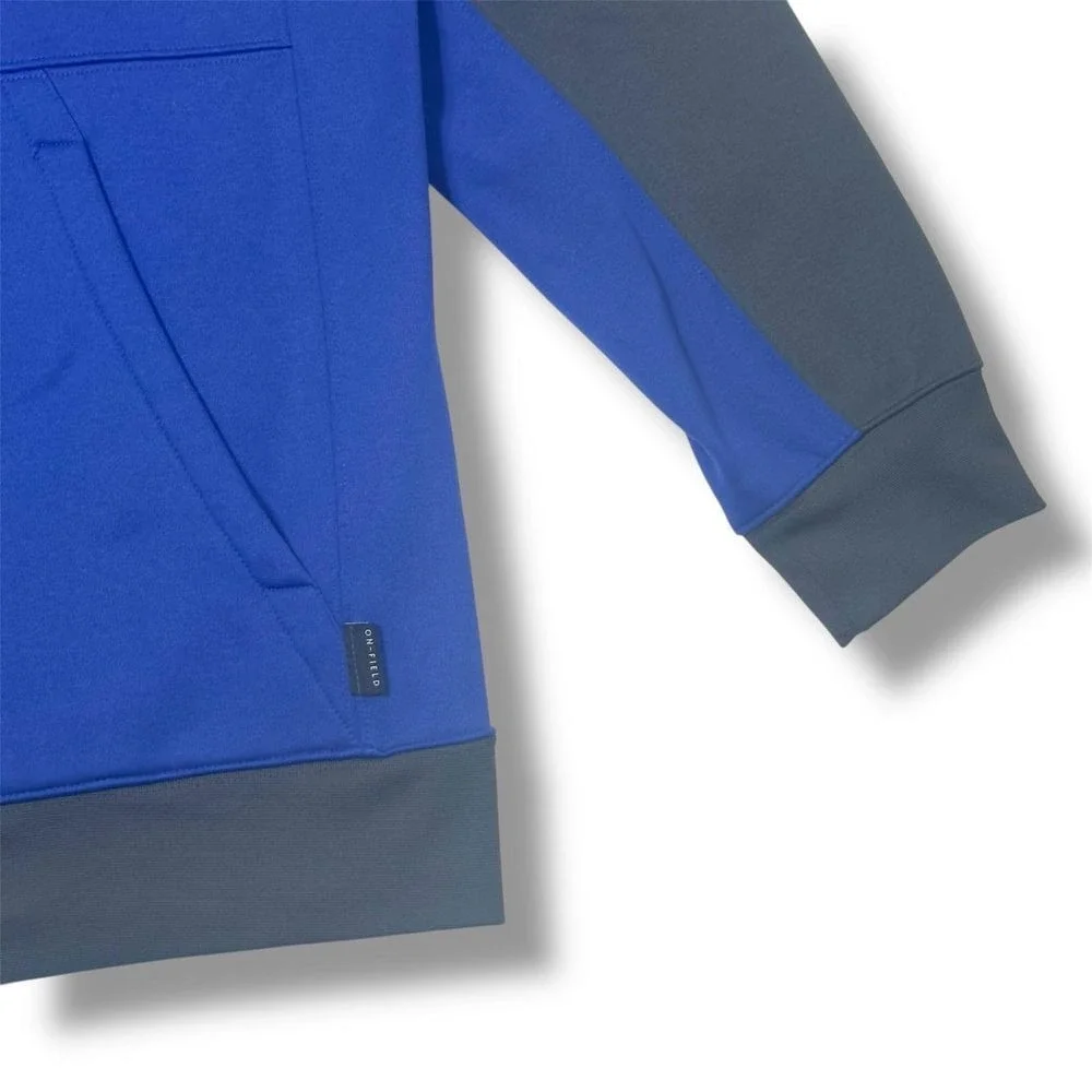 Nike New York Giants Mens XXL Full Zip Hoodie DriFit On Field Apparel Grey Blue
